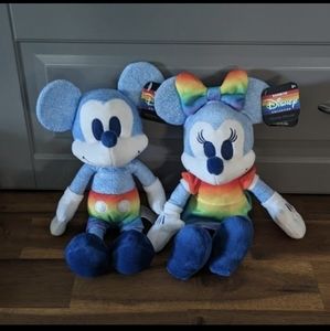 Disney Rainbow Pride Collection Mickey and Minnie Mouse Plush